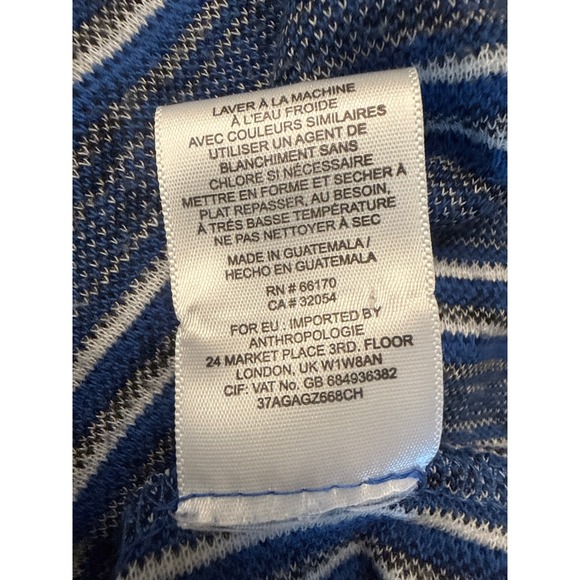 Maeve anthropologie dress size 0 blue tank cotton blend knit flare lazuli Aztec - Picture 13 of 13